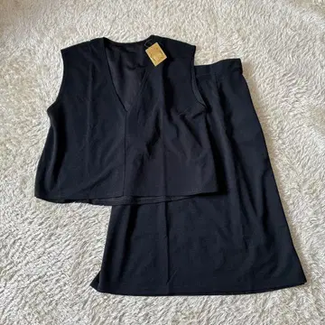 미사용 Provador 셋업 3L 블랙 베스트 스커트 빅 사이즈