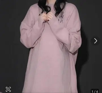 pium Heart padlock 오버 사이즈 롱 T셔츠