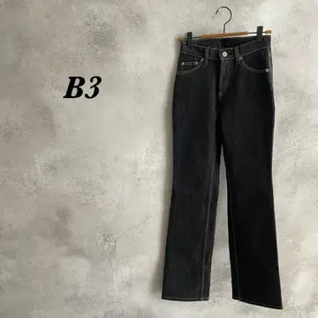 [컨디션 최상] B3 데님 팬츠 플레어 슬림 레그 스트레치 인디고 215
