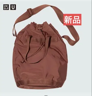 새상품 UNIQLOU 버킷 백 ( 라지 ) 브라운 유니클로유