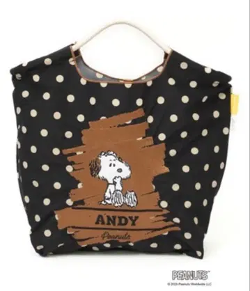 PEANUTS 스누피 ANDY 에코백 도트 무늬
