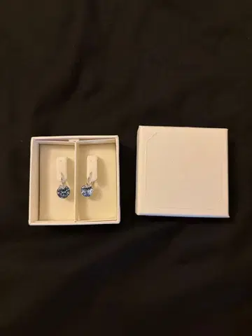 Swarovski 블루 크리스탈 귀걸이