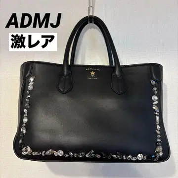 ADMJ 스와로브스키 크리스탈 불가로플러스 라지 토트백 블랙