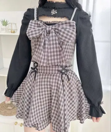 ROJITA 로지타 셋업 BIG 리본 뷔스티에 스커트