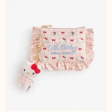 CathKidston x HelloKitty 프릴 티슈 파우치 마스코트