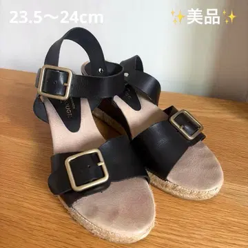 새상품급 루클라벨 루즈 스페인산 샌들 37 24cm 블랙