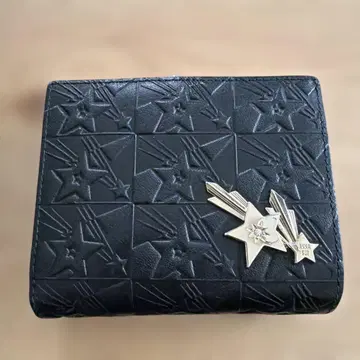 ANNA SUI 접이식 지갑 별 패턴 가마구치 블랙