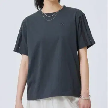 아디다스 adidas 여성용 반팔 T셔츠 레이스 다크 그레이 계열 S