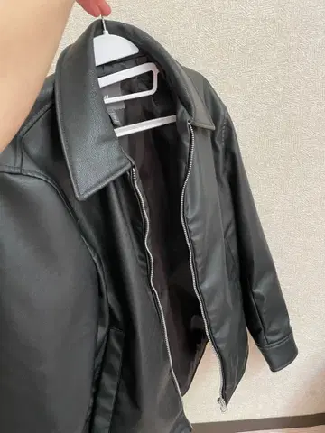 H&M 가죽 자켓 블랙