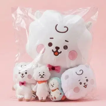 BT21 RJ JIN 봉제 인형 파우치 배지 키링 5종 세트