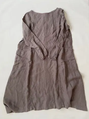 nest Robe 린넨 긴팔 원피스 브라운