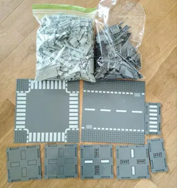 LEGO 레고 기초판 도로 플레이트 그레이 블록 세트 1.7kg