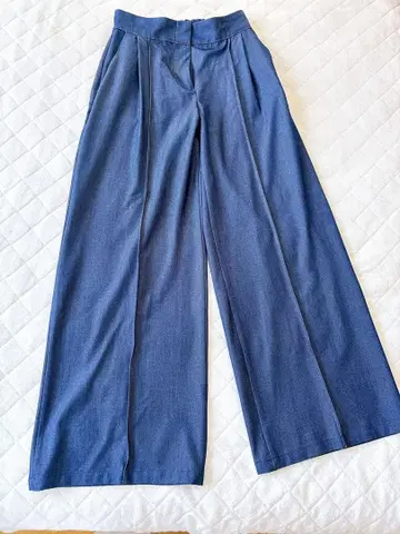 여성용 자라 ZARA 와이드 팬츠 데님