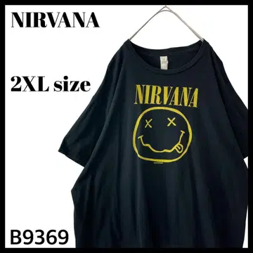 NIRVANA 닐바나 스마일 로고 T셔츠 밴드T셔츠 블랙 2XL