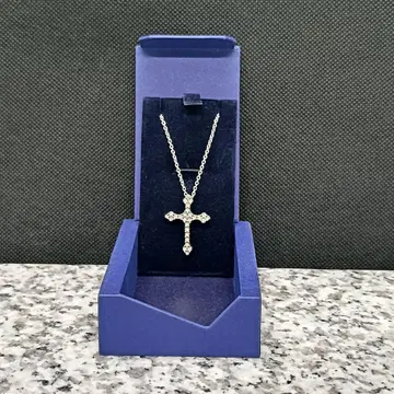 SWAROVSKI 스와로브스키 목걸이 크로스 십자가 클리어 스와로