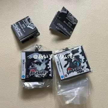 포켓몬 패키지 & 카트리지 키링 컬렉션 블랙 화이트