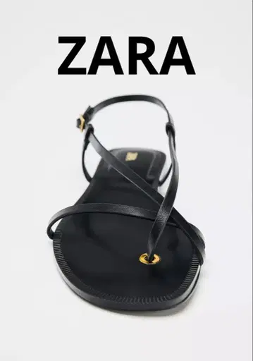 [ 새상품 ] ZARA 플랫 메탈 플랫 샌들 완판템