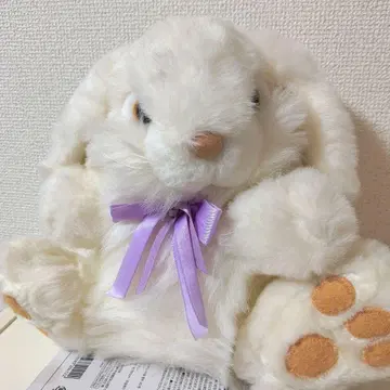빈티지 토끼 봉제 인형 화이트 아메토이 팬시토이