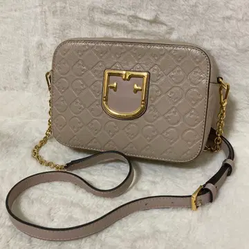 컨디션 최상 FURLA 훌라 브라바 숄더백 핑크 베이지