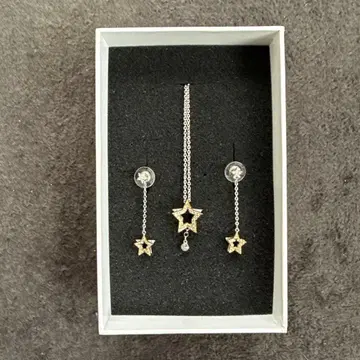 SWAROVSKI 스타 모티브 귀걸이 목걸이 세트