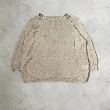 Vlas Blomme Gently linen 스티치 풀오버