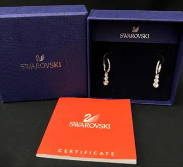 [새상품급] 스와로브스키 Swarovski 3연 귀걸이