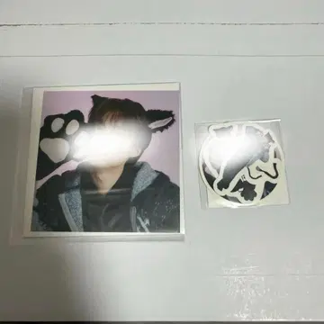ICEx 시가 리쿠 키라리 스크래치 정사각형 사진 플레크 씰