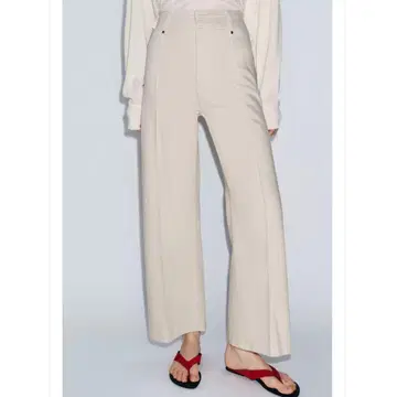 ZARA 테일러드 와이드 레그 하이웨스트 데님 팬츠 [ 34 ]