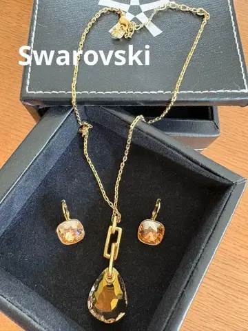Swarovski 목걸이 귀걸이 세트