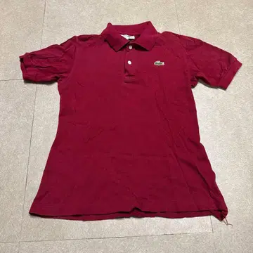 Lacoste 라코스테 피케 셔츠 반팔 버건디 40