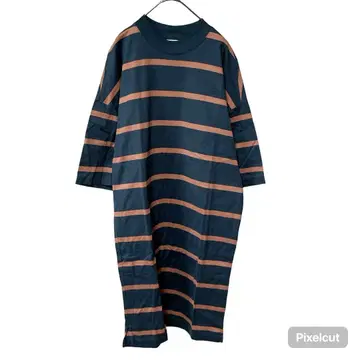 J1564 유니클로 U Uniqlo U 보더 셔츠 원피스 S