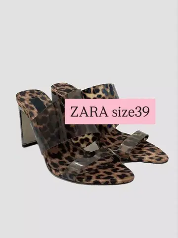 ZARA 레오파드 샌들 39