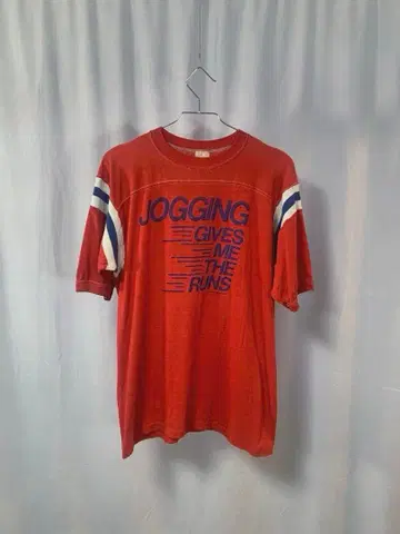 빈티지 Football Tee 숄더 리브 포함 빨간색