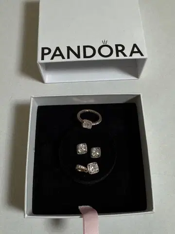 PANDORA 반지 귀걸이 펜던트 세트 ring,pendant,