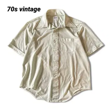 70s 폴리에스테르 vintage 반팔 셔츠 폴리 셔츠 빈티지