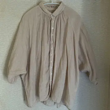 Brocante 린넨 7부 소매 블라우스 베이지