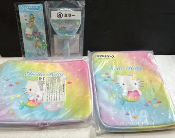 산리오 뽑기 헬로키티 머메이드 거울 비즈 참 블루 멀티 케이스