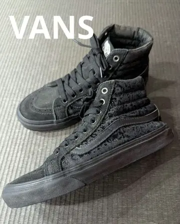VANS SK8-HI 반스 스케이트 하이 올 블랙 레오파드