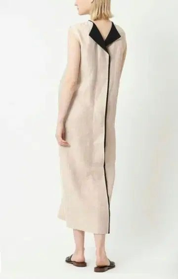 베이지 CHESTNUT / I라인 드레스 Flax 린넨 100% 워셔블