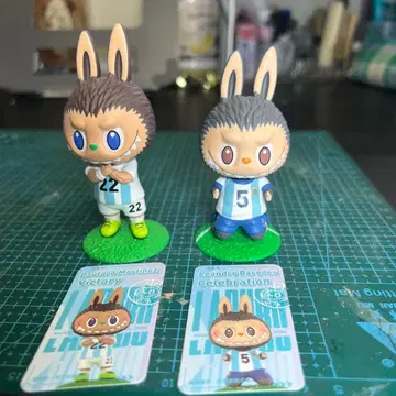 LABUBU 아르헨티나 축구 시리즈 POPMART 2개 세트