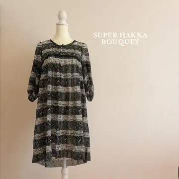 새상품급 SUPER HAKKA BOUQUET 올 패턴 원피스 츠모리치사토