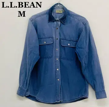 LLBean 엘엘빈 데님 셔츠 옷깃 코듀로이 M USA제