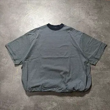 24ss 이즈네스 is-ness 벌룬 보더 T셔츠 네이비 화이트 M