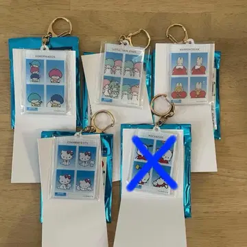 산리오 증명사진풍 키링 4개 세트