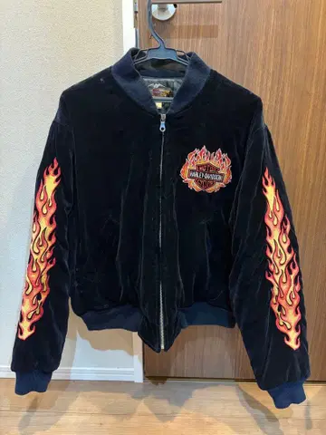 HARLEY DAVIDSON 벨벳 벨로아 스카잔 소매 프레임 M 사이즈