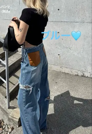 Avail 데미지 데님 팬츠 p___chiiiiiSUREVE 콜라보
