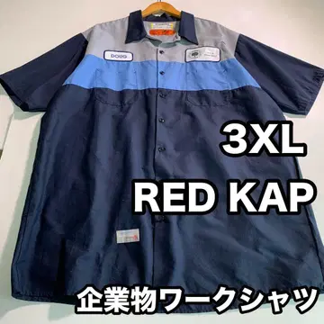 RED KAP 3XL 기업물 HONDA 워크 셔츠 오픈 카라 반팔