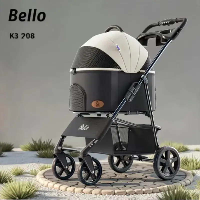 Bello벨로 K3 애견 유모차 강아지 고양이 원터치 개모차 네고가능