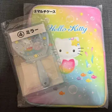 헬로키티 행운 복권 멀티 케이스 거울 세트