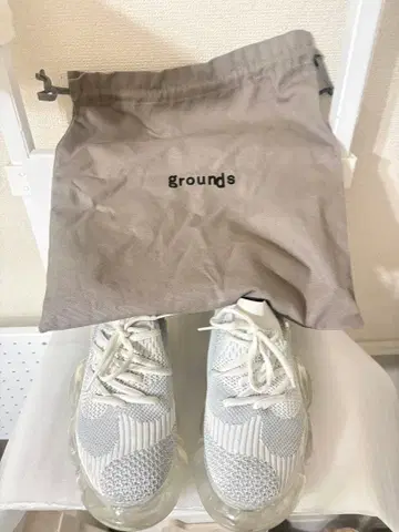 grounds MOOPIE WHITE GRAY 24cm 주머니 포함
